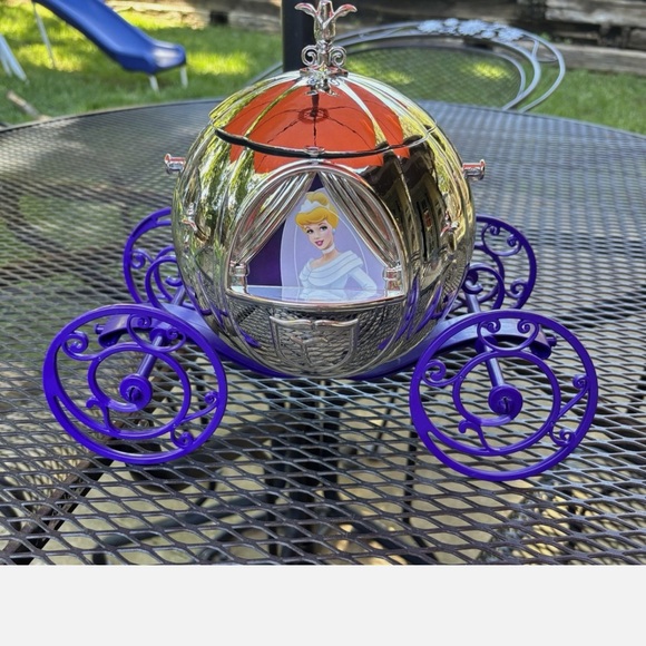 Other - Silver and Purple Cinderella Carriage Jewelry Box